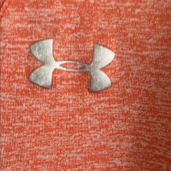 Authentic Under Armour orange Fitted Short Sleeve Tee exercise work out - Picture 3 of 5